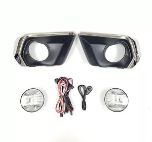 Front Fog Lights Kit Fit 2021 2022 Chevy Colorado Wire Chrome Bezel Switch Relay - Picture 1 of 6