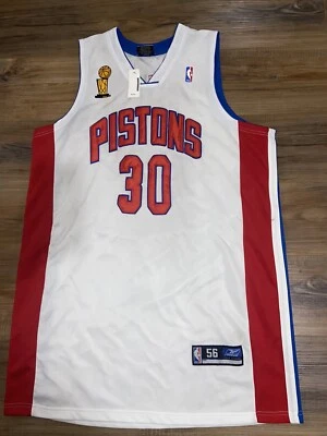 Camiseta deportiva auténtica Reebok Rasheed Wallace Pistons Finals medida en fotos Foto 1 de 4