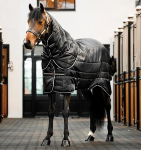 Horseware Easy-Layer Stable Plus 200G - Black/Silver - Picture 1 of 3