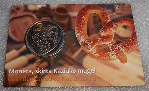 Lituania Moneta 1,50 Euro Rame-Nichel 2017 UNC/Fiera di Kaziukas/carta di plastica - Foto 1 di 10