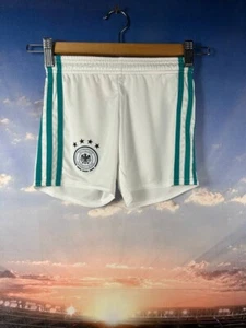 Germany Team Football Soccer Shorts White Adidas Young 3-4 Years - Picture 1 of 8
