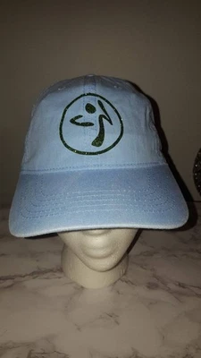 Nueva Gorra de Béisbol Para Mujer Azul Claro Moda Sombrero Oliva Brillo Zumba Logo Foto 1 de 4