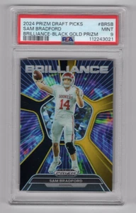 2024 PANINI PRIZM DRAFT SAM BRADFORD BRILLIANCE BLACK GOLD PRIZM (3/5) PSA 9 - Picture 1 of 1