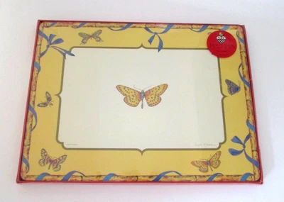 Lynn Chase Butterfly Bamboo Pimpernel Placemats NIB - Image 1 of 4