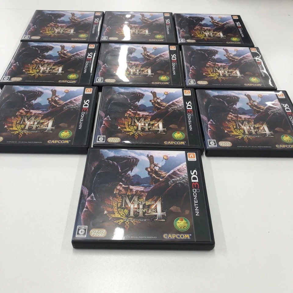 Nintendo 3DS Monster Hunter 4 Paquete 10 Copias Videojuego Todas las Regiones Foto 1 de 4