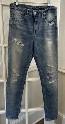 Jeans ajustados H&M 31/32 cintura alta desgastados nuevos sin etiquetas Foto 1 de 4