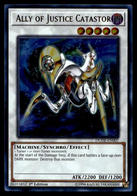 Yu-Gi-Oh TCG #DUDE-EN007 Ally of Justice Catastor 1st Edition Ultra Rare MP - Image 1 of 2