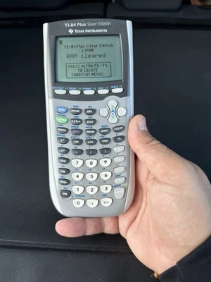 Texas Instruments TI-84 Plus Silver Edition Works Great. A Must for Any Student - Image 1 of 2