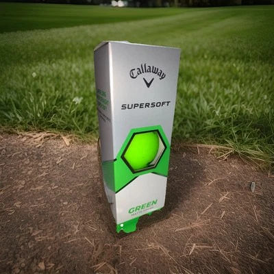 CALLAWAY Supersoft Matte Green Golf Balls 3 Pack Super Straight/Long - Image 1 of 4