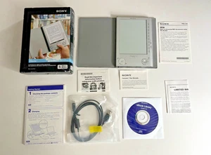Sony PRS-505 Silver Digital Ebook Portable Reader System in Box Tested - Afbeelding 1 van 23