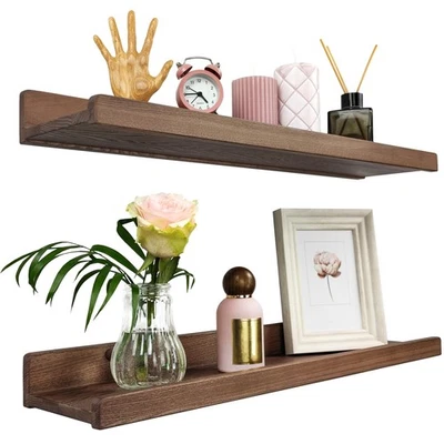 Estantes Flotantes para Pared 24 Pulgadas Almacenamiento Impermeable con Labio Pantalla Imagen Foto 1 de 4