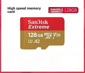 SanDisk Micro SD Card Extreme Memory Card 128 GB 4K Ultrafast Gold Card - Picture 1 of 3