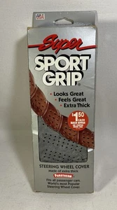 Cubierta de volante gris Super Sport Grip NOS Superior Porotherm coche vintage - Imagen 1 de 8