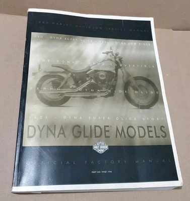 Harley Davidson Dyna Glide Models 1999 OEM manual de servicio 99481-99A HD motocicleta Foto 1 de 4
