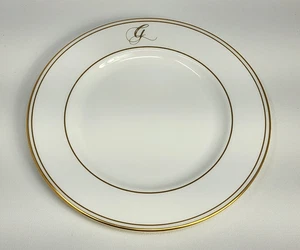 Lenox Federal Gold Monogram Salad Plate, Script Letters, Bone China Letter - G - - Picture 1 of 8