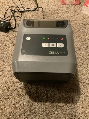 Zebra ZD621/ZD6A042-301F00EZ/ Thermal Transfer Desktop Label Printer Read - Image 1 of 4