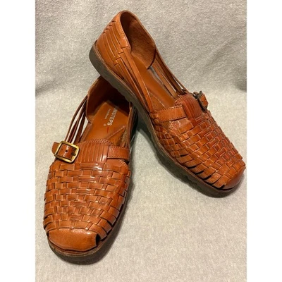 Sunsteps Size 8.5 Hand Woven Huaraches Brown Leather Women’s Shoes EUC - Image 1 of 4