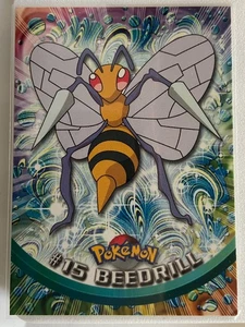 Pokemon - Beedrill #15 Topps TV Animation Black Logo Non-Holo 2nd Print 1999 NM - Picture 1 of 2