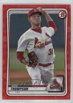 2020 Bowman Prospects Red /5 Zack Thompson #BP-6 - Image 1 of 2