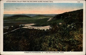 Postal de Williamstown MA Little Hoosic Valley conecta Petersburg NY enviada por correo 1927 - Imagen 1 de 2