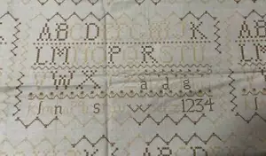Moda Fabrics 2637 BEACH HOUSE Blackbird Designs Cotton Alphabet Sampler 2 yards - Picture 1 of 3