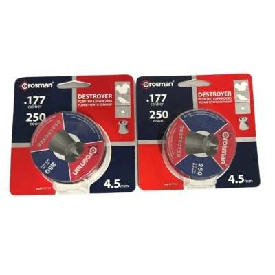 2 упаковки, 500 штук — охотничьи гранулы Crosman Destroyer калибр .177 расширяющиеся - Изображение 1 из 2