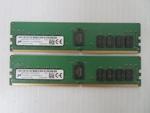 Micron 32GB (2x16GB) PC4-3200AA-R DDR4 ECC REG RDIMM RAM MTA18ASF2G72PDZ-3G2E1UI - Photo 1/2