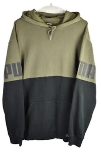 PUMA Green Hoodie size M Mens Retro Sportswear Pullover Jumper Casual Outdoors - Picture 1 of 9