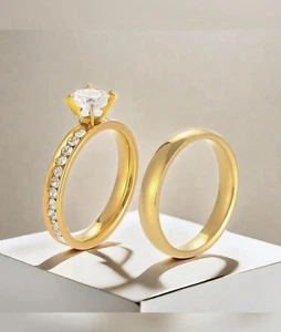 stainless steel wedding rings women - Picture 1 of 4