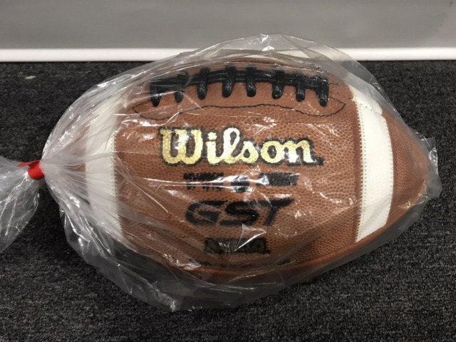 Bola de futebol americano WILSON GST, couro, tamanho oficial