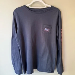 Vineyard Vines Navy Long Sleeve Tee - Picture 1 of 8