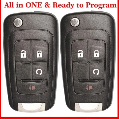2x For 2010 2011 2012 2013 2014 2015 2016 Chevrolet Equinox Remote Flip Key Fob - Image 1 of 4