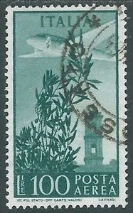 1955 ITALIA POSTA AEREA USATO CAMPIDOGLIO 100 LIRE - RA2-7 - Bild 1 von 1