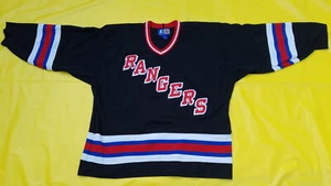 XL mens Starter Black New York Rangers jersey - Picture 1 of 18