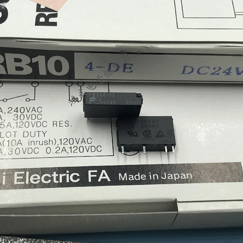 2Pcs FUJITSU RB104-DE-DC24V PCB Mount SPST NO Relay 4Pin 5A 240VAC - Image 1 of 1