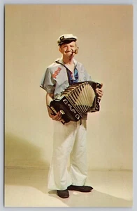 1960s Springfield Mass - Popeye Impersonator -  Entertainer Advertising Postcard - Picture 1 of 3