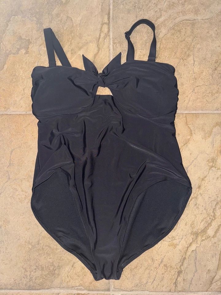 ANTIGUO TRAJE DE BAÑO AZUL MARINO DE UNA PIEZA PARA MUJER TALLA XL Foto 1 de 2