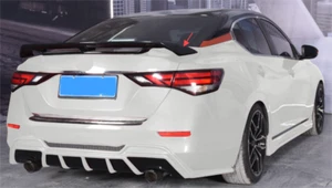 Alerón trasero negro brillante de doble capa para Nissan Sentra 2020-2024 - Imagen 1 de 3