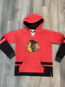 Chicago Blackhawks Hooded Sweatshirt Lg 14-16NHL CCM Pro OK'd Athletic Equipment - Picture 1 of 3