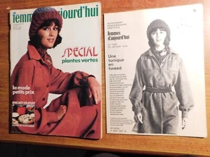FEMMES D'AUJOURD'HUI n° 1499 DU 23011974+ LE SUPPLEMENT patron / BD BOB MORANE - Picture 1 of 7