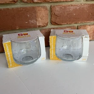 2x McDonalds Wobble Glasses “The Maccas Cup” "Sesame Seeds" 50 Years of Maccas - Picture 1 of 12