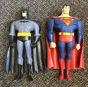 Mattel DC Justice League Superman & Batman Action Figure 2003 Rubber - Picture 1 of 4
