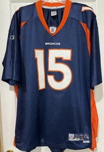 Tim Tebow #15 Denver Broncos Reebok Sewn Blue NFL Football Jersey Men 54 2XL - Picture 1 of 7