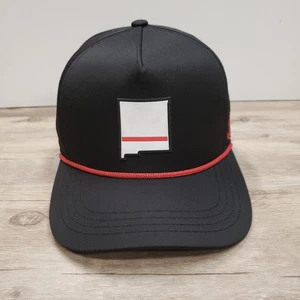 New Mexico Firefighter Hat Cap Snap Back One Size Black Red Rope Hometown Hats - Picture 1 of 9