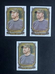 Lotto 3 carte collezionabili Chuck Norris 2024 Allen e Ginter #255 America ๐บ๐ธ - Foto 1 di 4