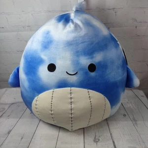 Neu mit Etikett Squishmallow 14 Zoll Samir der blaue Batikwal Plüschtier Stofftier Kellytoy  - Bild 1 von 5