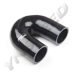 US SHIP 2'' ID 180 Degree Silicone Hose Coupler For Turbo Intercooler Pipe Black - Picture 1 of 5