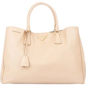 Prada Beige Saffiano Leather Galleria Handbag Tasche - Picture 1 of 11