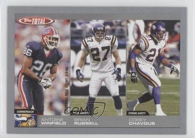 2004 Topps Total Silver Antoine Winfield Brian Russell Corey Chavous Rookie RC - Image 1 of 2