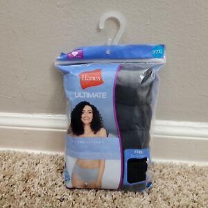 New Hanes Women's 5 Pack Ultimate Cotton Comfortsoft Brief Panti Size 9 2XL
